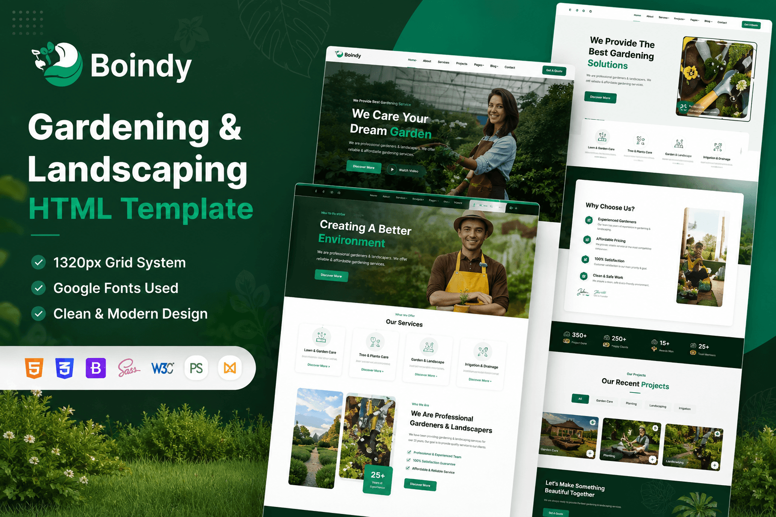 Boindy – Gardening & Landscaping HTML Template project preview