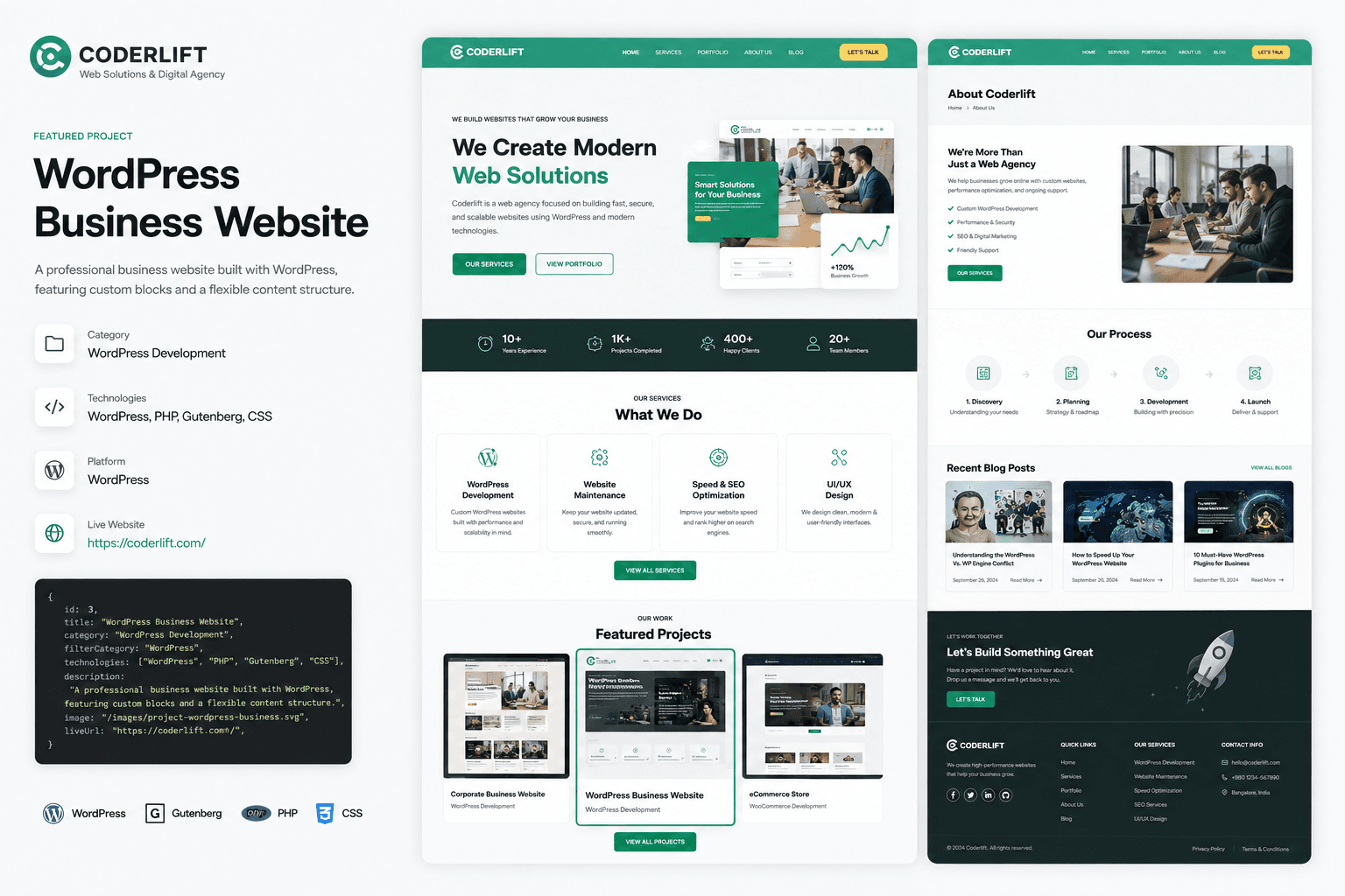 Coderlift – WordPress Web Solutions Agency project preview